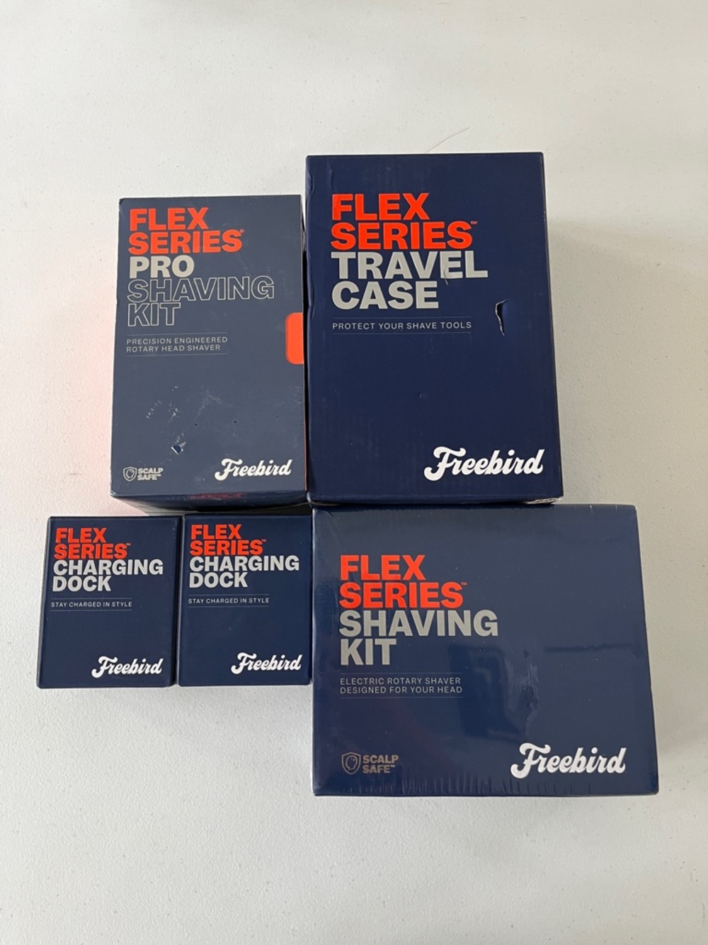freebird Flex Series Shaving Kit Set with Travel Case and Chargers